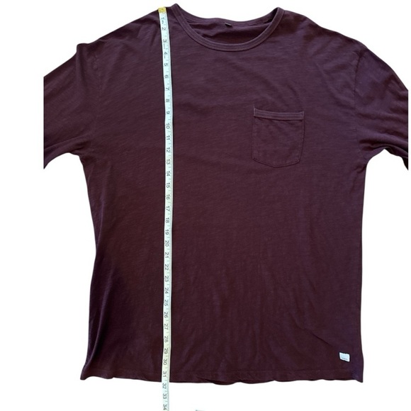 Vuori Long Sleeve Rise Tee Ruby Sz XXL Athleisure Athletic Casual Maroon - Picture 12 of 14